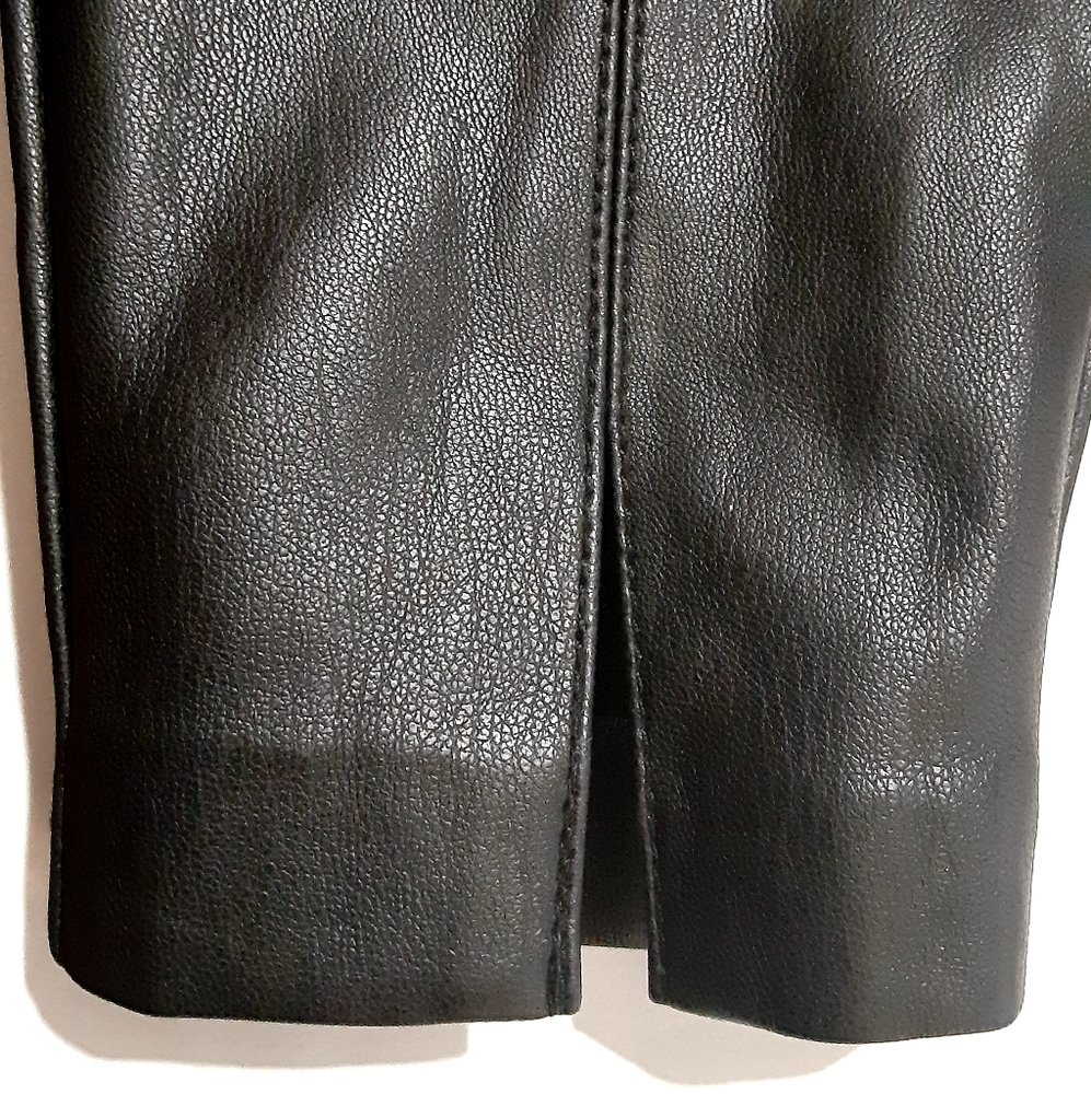 ZARA Faux Leather Zip Slit Leggings NWOT - Picture 11 of 16